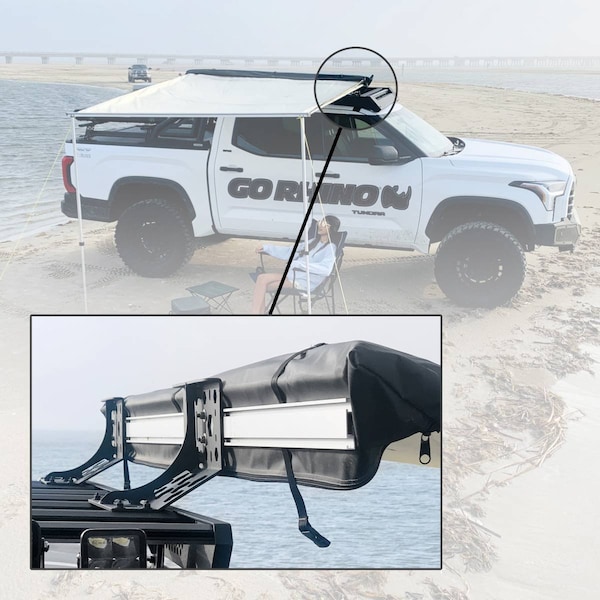 Go Rhino Foor Roof Rack Awning Roof Mount Textured Black Mild Steel 5950040T - main
